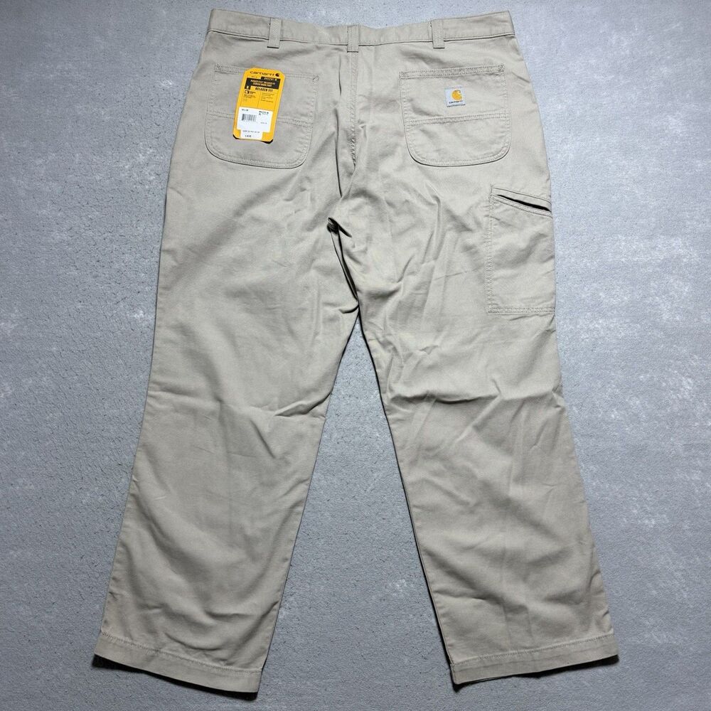 Carhartt Rugged Flex Relaxed Fit Canvas Pants Men’s 42x30 Beige BN 2291-M NEW!